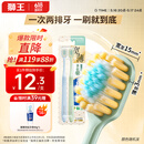 狮王（Lion）细齿洁胖东来同款宽薄茶抗敏软毛牙刷缓解敏感减少出血2支