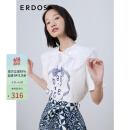 ERDOS 春夏蕾丝镂空花朵甜美减龄娃娃领外搭装饰女假领子 白 F