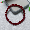 艳豪新品天然赤血红阿卡珊瑚老型鼓珠手串单圈手链高端阿卡手链礼物 高端珠宝珊瑚手串