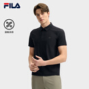 FILA 斐乐官方男装针织短袖POLO衫2025夏季新款休闲凉感基础上衣 传奇蓝-NV XL 180/100A/XL