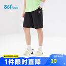 361°儿童短裤夏季男女童3-12岁透气运动裤梭织五分裤 黑 160
