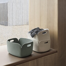 MUUTORestore收纳篮可回收PET塑料毛毡丹麦进口品牌28*28*17cm灰绿色