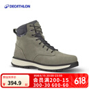 迪卡侬（DECATHLON）男式冬季徒步鞋男防水保暖雪地靴冬季东北男高帮棉鞋 卡其灰 41