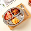 onlycook【孙俪同款】儿童宝宝餐盘吸盘式316L不锈钢分餐具饭盘洗碗机可用