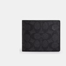 蔻驰（COACH）奢侈品男包浮雕印花短款对折钱包CW380【品牌授权】生日礼物
