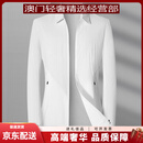 GUYNGTAS品牌男士防晒衣男夏季轻薄款冰丝休闲大码修身翻领夹克外套 白色 白色 M