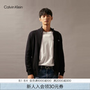 Calvin KleinJeans秋冬男女情侣ck休闲通勤刺绣立领拉链针织开衫毛衣J326796 BEH-太空黑 L