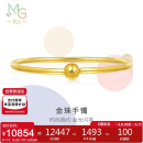 周生生足金光面黄金手镯传承素圈圆棍90194K计价06圈11.8克
