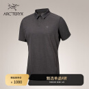 ARC'TERYX始祖鸟 KADEM POLO 透气 男子 速干短袖POLO衫 Black Heather/黑灰色 M