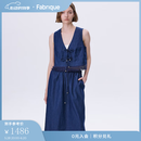 Fabrique【钟楚曦同款】 流苏花边马甲半裙套装女夏季法式度假风 牛仔蓝色 XS （XS/P）