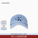 Calvin KleinJeans男女同款复古ck刺绣弯檐运动牛仔鸭舌帽棒球帽礼物4G5041G LHK-牛仔蓝 均码 OS