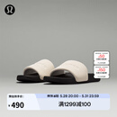 lululemon丨restfeel slide 男士拖鞋 *徽标款 LM9AYYS 浅象牙白/黑/浅象牙白 42