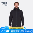 Rab新品男士户外高山保暖运动透气骑行防风徒步轻量棉服 QIP-17 乌黑/橙 L