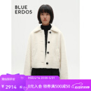 BLUE ERDOS【明星同款】外套女秋冬舒适仿羊羔绒保暖羊毛大衣B246K6012 白 M (165)