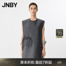 JNBY【商场同款】25春新品马甲宽松无袖圆领5P1515620 071/杂灰 L