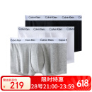 Calvin KleinCK 男士平角内裤套装 3条装 送男友礼物 U2664G 998黑白灰 XL