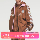 adidas adicolor经典复古双面穿运动保暖棉服阿迪达斯官方三叶草 深棕 S