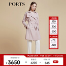 PORTS宝姿商场同款早春新款女装“日暮粉双排扣短风衣”LD8T035MWQ042 日暮粉 S (4)