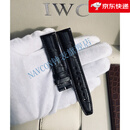 NAVCON适配万国原装表带柏涛菲诺葡萄牙飞行员葡计葡七真鳄鱼皮 柏涛黑色(无扣) 20mm宽度