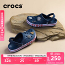 卡骆驰crocs洞洞鞋贝雅卡骆班轻便耐磨一脚蹬休闲鞋|205089 深蓝/辣椒红-4CC 41 /42(260mm)