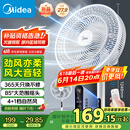 美的（Midea）【飓风节能】七叶柔风立式电风扇/家用轻音落地扇/台式小型风扇/大风力遥控定时摇头风扇SAH35BSJ