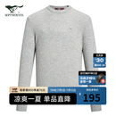七匹狼【商场同款】男士毛衫纯羊毛保暖舒适品质轻商务休闲打底套头衫 009(蓝灰) 2XL 180/96A