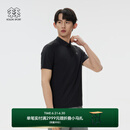 KOLON SPORT/可隆户外短袖POLO 男士接触凉感UPF50+多功能衫 LHPT5MN129-BK 黑色 L175/96A