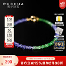若华（RUOHUA）苏竹 2-3mm/坦桑石沙弗莱石榴石手链手串女18K金生日礼物送女友 坦桑石手链【18cm】