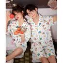 宫蝶宫蝶【凉感型】蜡笔小新情侣睡衣夏季短袖套装男女同款家居服套装