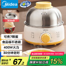 美的（Midea）【国家补贴】煮蛋器蒸蛋器单层7颗蛋家用自动断电迷你鸡蛋羹神器防干烧不锈钢便携式MZ-ZDE1601
