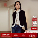 EP雅莹高端系列 小香风撞色包边毛呢外套 春装商场同款1201C 藏青 XL /5