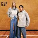 Gap女装碳素软磨抓绒字母logo连帽卫衣外套641221 浅灰 165/84A(M) 亚洲尺码