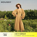 moussy 【刘亦菲同款】南法度假风碎花浪漫优雅连衣裙028ISX33-3711 070米色 S