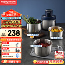 摩飞电器（Morphyrichards）【国家补贴】绞肉机 家用套娃绞馅机碎肉机 电动多功能辅食料理机打蒜搅拌机 不锈钢三碗 MR9401A