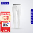 百富（BYFORD）保暖秋裤加厚双层精梳棉男士长打底内裤保暖裤男MW6128 白色MW6128 M