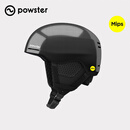 POWSTER骑士系列滑雪头盔 碳钎维MIPS防撞单双板玻纤亚洲版型雪盔 【碳纤】玛瑙碳黑(MIPs) 无帽檐 L
