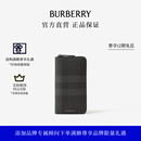 博柏利（BURBERRY）【礼物】格纹拼皮革全拉链长款钱夹