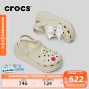 卡骆驰crocs檀健次同款经典泡芙洞洞鞋百舒适男沙滩鞋女鞋休闲鞋|207521 骨白色-2Y2(含智必星) 37 (230mm) 38