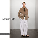 Massimo Dutti夏季新品2025女装老钱风高级感飘逸西装真皮外套皮衣04713543 摩卡棕 S (CN 170/88A)