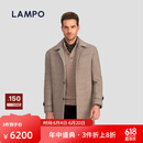 蓝豹（LAMPO）【反季特惠】新复古巴尔玛肯大衣进口面料千鸟格纹男中长款秋冬 中米格纹 L (48)
