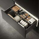 趣物兜定制小高 希勒4.0pro碗碟三边篮板式拉篮橱柜抽屉式厨房收纳地柜 600柜希勒4.0pro碗碟篮-单层 七层 抽屉式