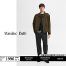 Massimo Dutti新增特惠2025男装巴恩风高级感贴袋装饰绒面革真皮夹克03367599 卡其色 M 尺码偏小