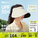 蕉下（beneunder）蛋卷灯罩帽大檐空顶帽防晒帽女遮阳帽登山帽太阳帽男UL712白