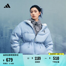 adidas暖「芯」科技600蓬运动保暖连帽鸭绒羽绒服女阿迪达斯官方 蓝色 XL