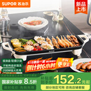 苏泊尔（SUPOR）电烤盘电烤炉 家用多功能锅 电烧烤炉大容量2100W速烤 轻油少烟不粘烤肉机GJ5025P809国家补贴