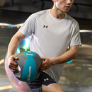 安德玛（Under Armour）速干运动短袖T恤男夏季足球上衣吸湿排汗健身透气训练服球衣
