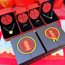 假五金首饰一套结婚仿真黄金手镯假三金订婚摆台套装沙金五件套装 小蛮腰+四叶草套装+传承礼盒