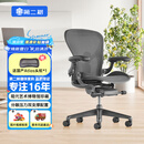 美国品牌aeron二代 二手电脑家用 电竞 护腰 老板办公椅 人体工学椅 学习椅舒适久坐 「99新」 石墨黑（中号+尼龙脚）送头枕