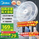 美的（Midea）【飓风节能】七叶柔风立式电风扇/家用轻音落地扇/台式小型风扇/大风力遥控定时摇头风扇SAH35BSJ