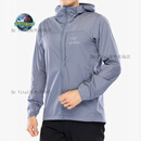 始祖鸟（ARC'TERYX）Arcteryx Squamish Hoody 男夏季薄户外透气皮肤防晒衣外套7411 层云灰连帽-Status 2XL